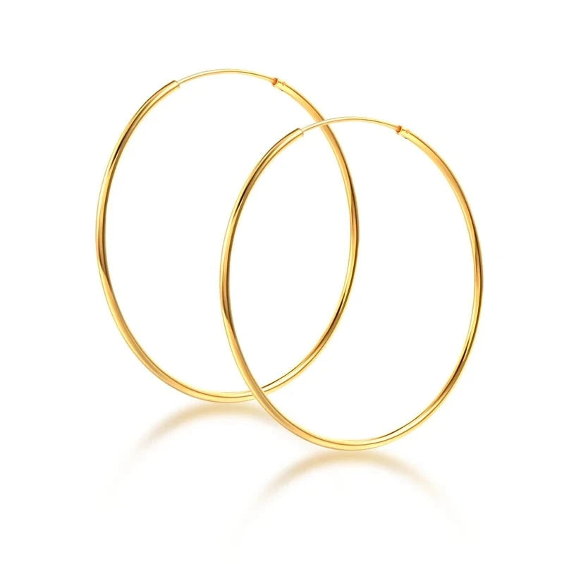 Amy-Sterling Silver hoop earrings 1.2mm thick