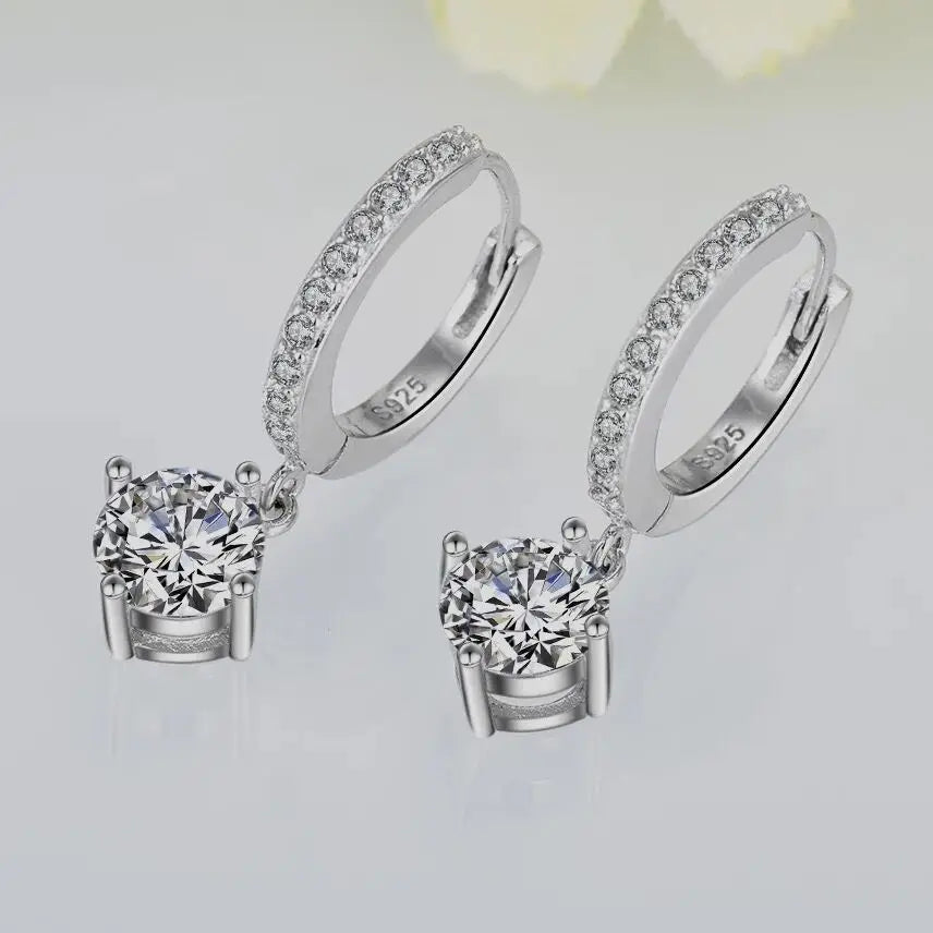 Marie- Cubic Zirconia earrings in Sterling Silver