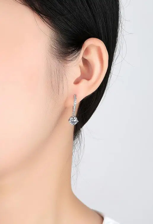 Marie- Cubic Zirconia earrings in Sterling Silver