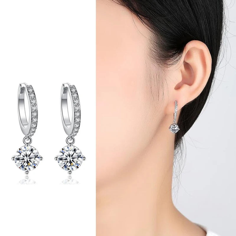 Marie- Cubic Zirconia earrings in Sterling Silver