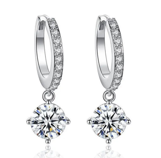 Marie- Cubic Zirconia earrings in Sterling Silver