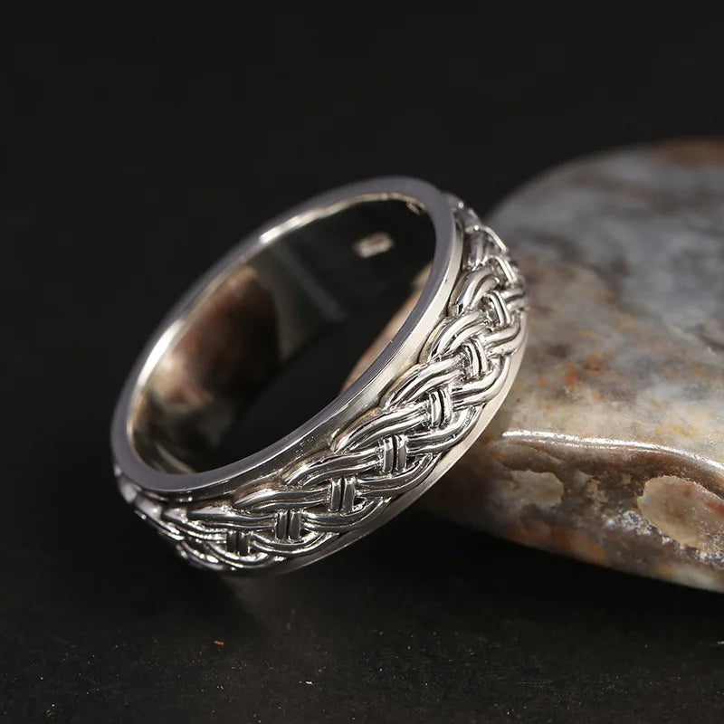 Drew- Plaited Ring in Sterling Silver