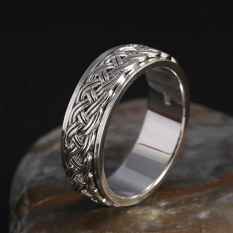 Drew- Plaited Ring in Sterling Silver