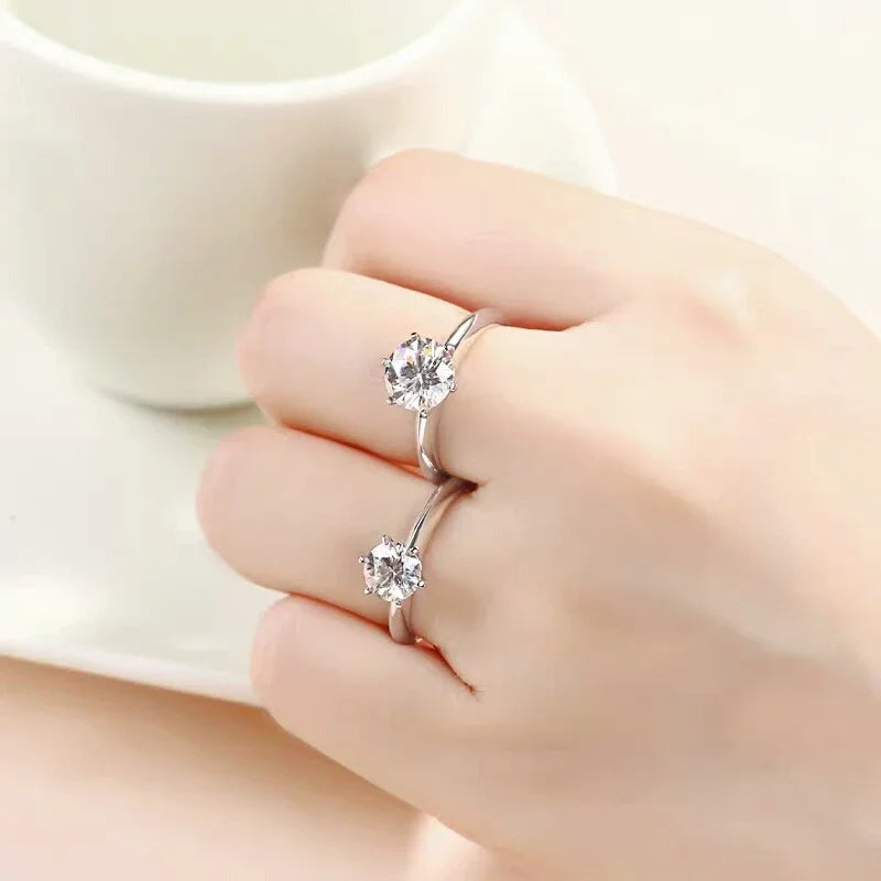 MOISSANITE COLLECTION: Betty- 1.5ct Moissanite Ring in Sterling Silver