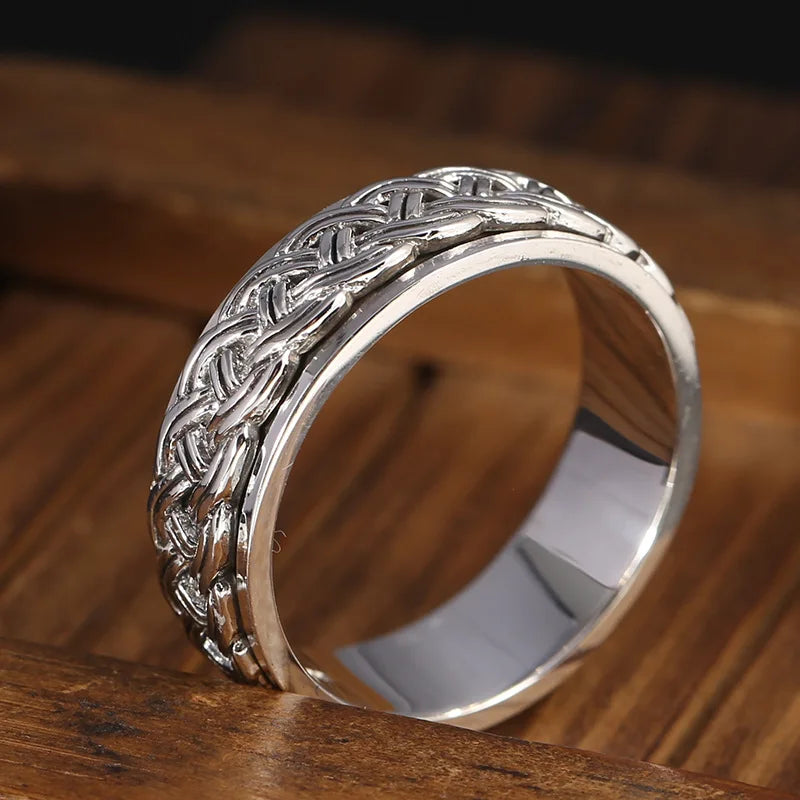 Drew- Plaited Ring in Sterling Silver