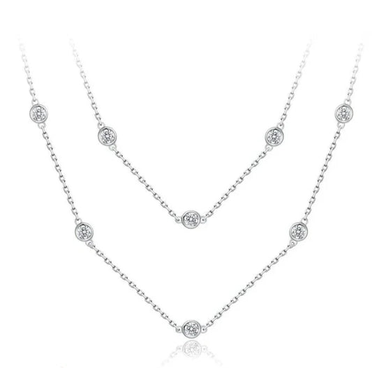 MOISSANITE COLLECTION: Charlotte- 3.5mm, D colour Moissanites in Sterling Silver, Gold Plated