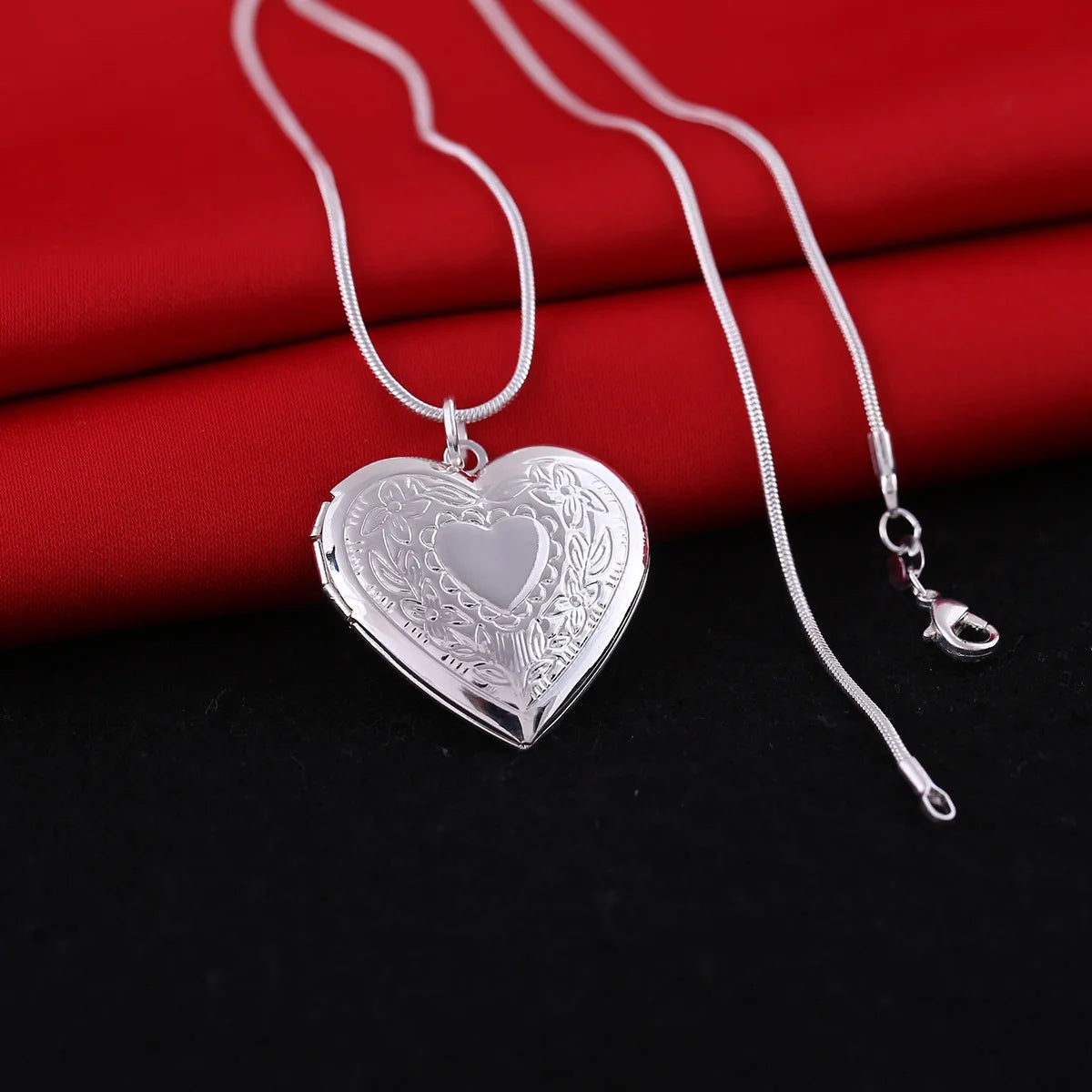 #1 Best seller: Mary- Heart Locket and necklace in Sterling Silver