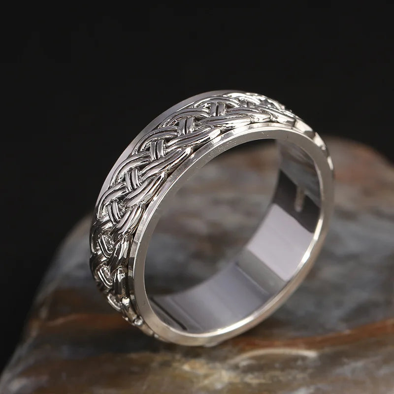 Drew- Plaited Ring in Sterling Silver